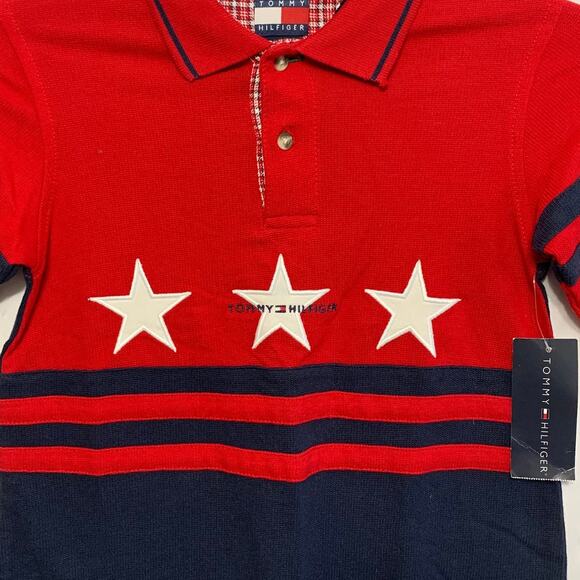 Tommy Hilfiger Toddler One Piece 18-24 Months NWT Red White Blue Patriotic - Picture 2 of 5